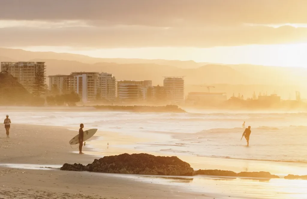 Sun Sand And Surf At Gold Coast Beaches