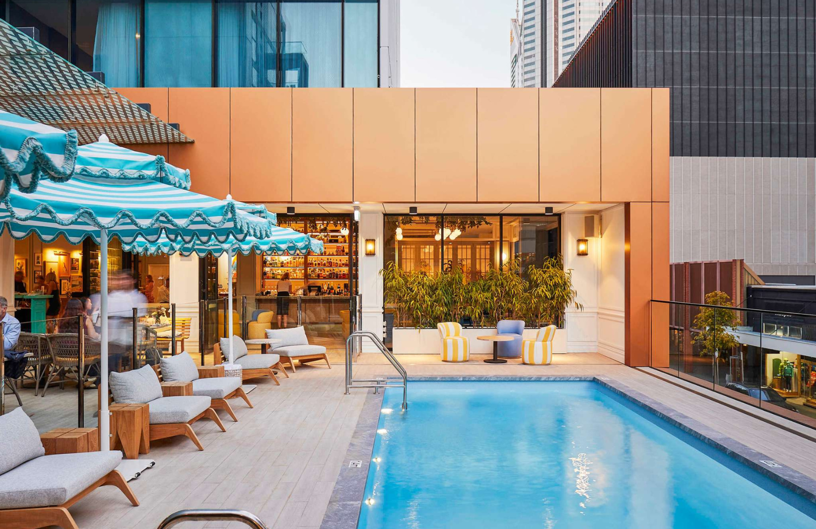 The pool at the Adnate Hotel in Perth.
