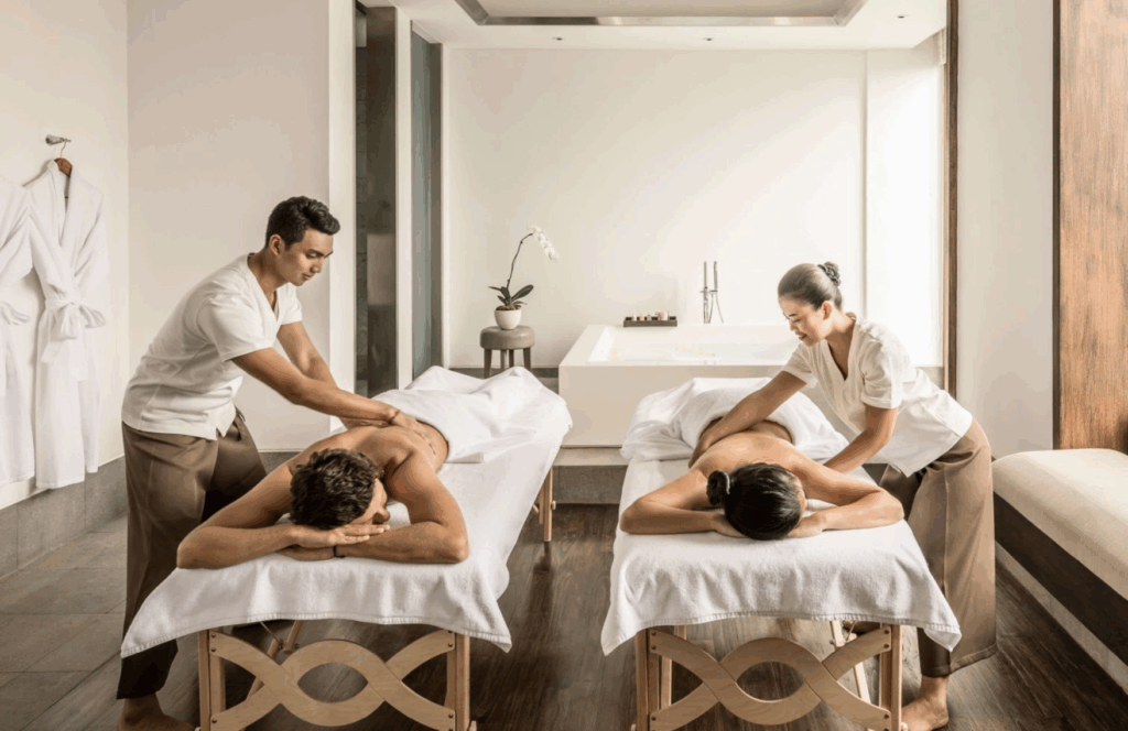 Couple enjoying the Day Spa at Como Canggu