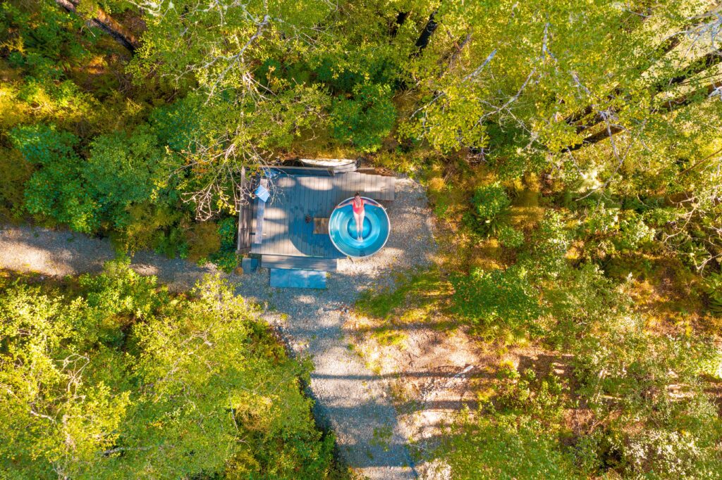 Maruia Aerial Hottub Barekiwi